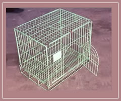 Green PVC Coated Welded Mesh Dog Cage
